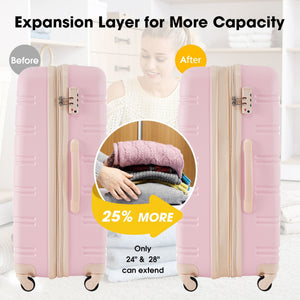Hardshell Luggage Sets 2 Pieces with Spinner Suitcase and TSA Lock