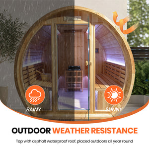 9000W 240V Finnish Carbonized Spruce 4-6 Person Outdoor Sauna Room
