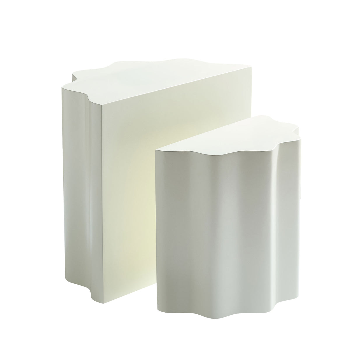 2PCS Set Side Table - Wavy Edges Design