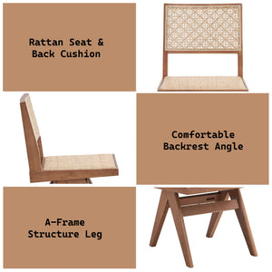 Valentina - 6 Piece Patio Furniture Set - Rattan / Natural