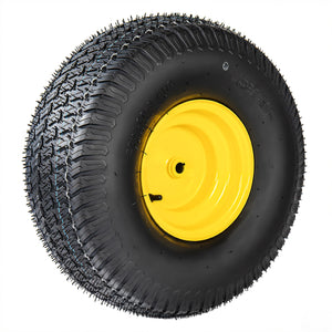 Set of 2 20x8.00-8 Lawn Mower Tires and Wheel Assembly