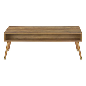 Coffee Table, Accent, Cocktail, Rectangular, Storage, Living Room, Wood Legs, Mid Century - Walnut