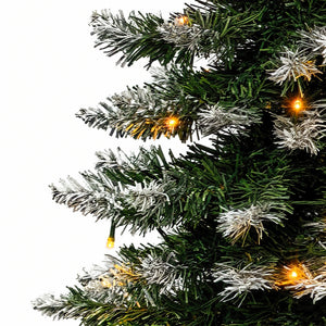 3-Pack Pre-Lit Snow Flocked Pencil Christmas Tree Set