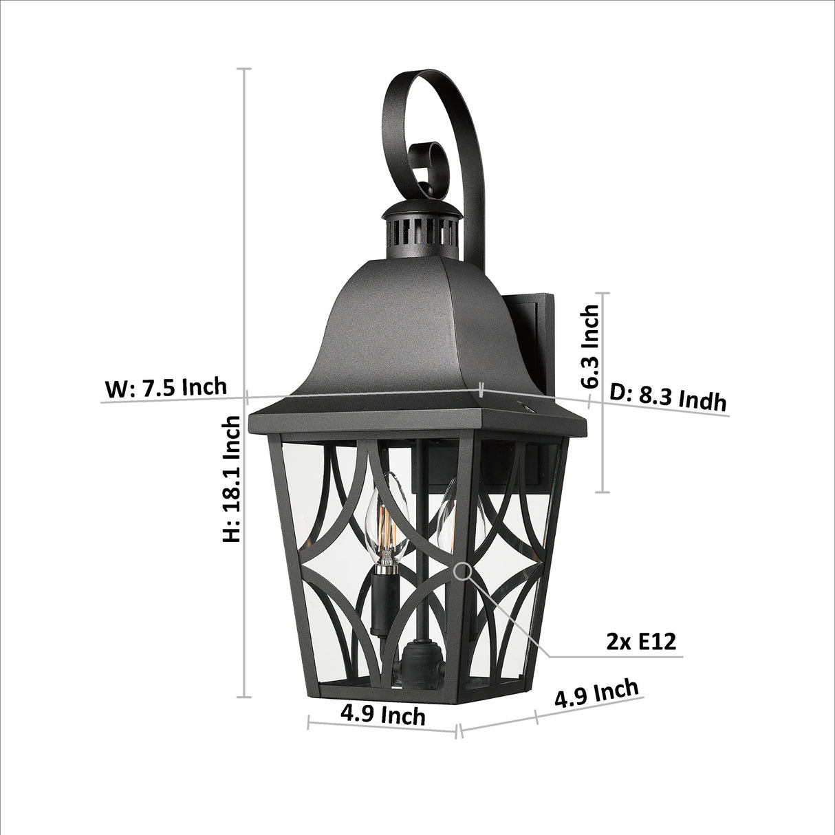 Outdoor Wall Light Fixtures, Waterproof Exterior Wall Sconce