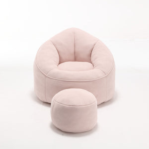 Bedding Bean Bag Sofa Chair High Pressure Foam With Footrest