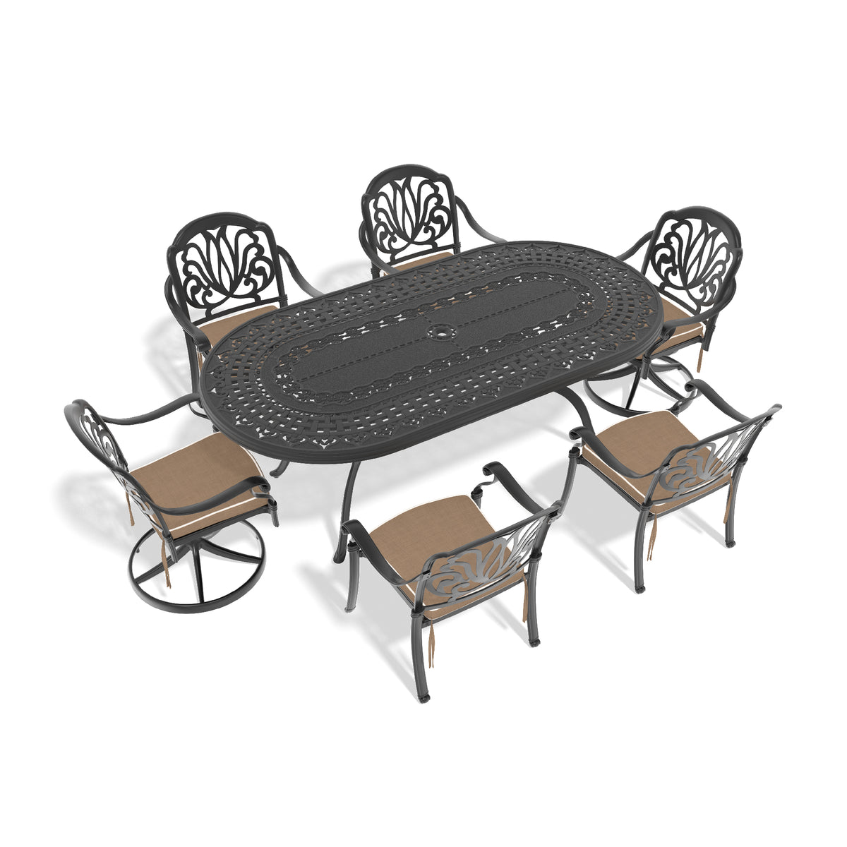 7-Piece All-Weather Cast Aluminum Dining Set