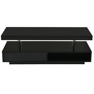 LED Coffee Table With 2 Drawers And Display Shelves