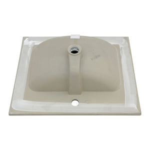 Rectangular Single Vanity Top With 1 Faucet Hole And Overflow Ceramic