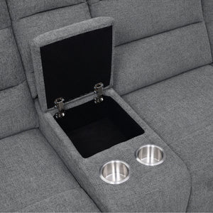 Aaron - 3 Piece Upholstered Sectional - Smoke
