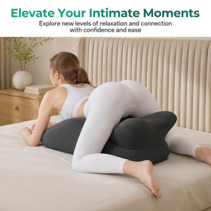 Memory Foam Ergonomic Wedge PillSex Pillow Couples Sex Toys, 27° Ergonomic Memory Foam Support Pillow, Contoured Lounger Cushion for Back & Lumbar Support, Multi-Functional Comfort Pillow(Dark grey)