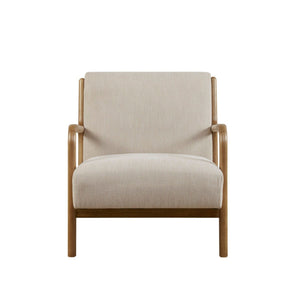 Mid-Century Style Lounge Chair With Upholstered Seat