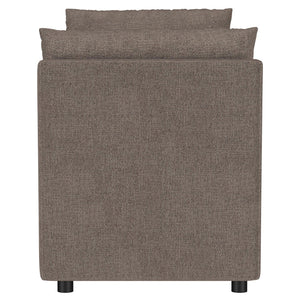 Isiah - Raised Arm Accent Bench - Brown
