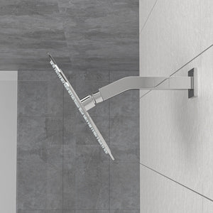 Elegant 6" Shower Arm With Flange, Stainless Steel Construction For Rain Shower Heads