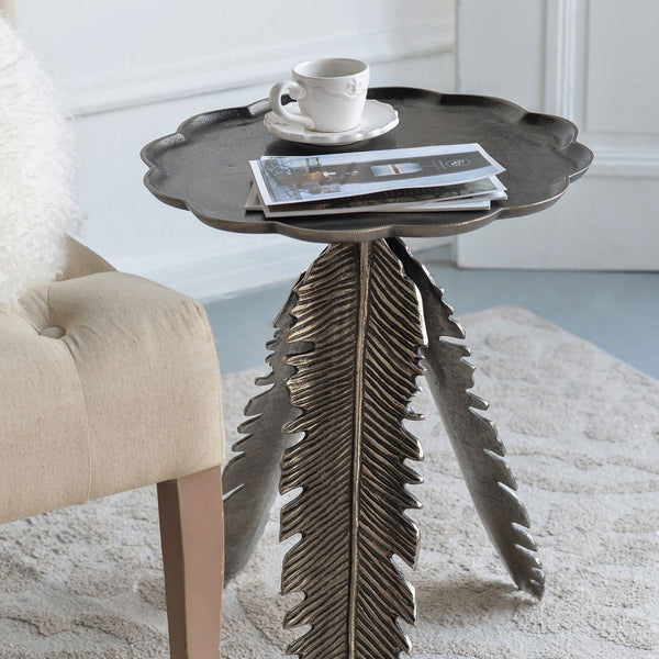 Leaf Side Table - Silver