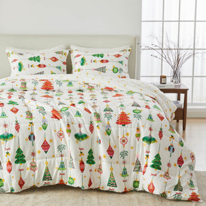 Reversible Christmas Comforter and Sham Set - Holiday Lodge Odette Collection