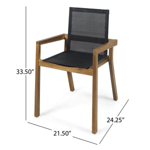 7-Piece Acacia Wood Outdoor Dining Set