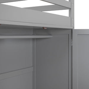 Loft Bed With Drawers, Desk, And Wardrobe