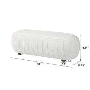 Upholstered Ottoman, Oval Shape