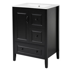 Retro Bathroom Vanity With Sink, Soft Closing Cabinet & Drawers - Best Buy Furniture