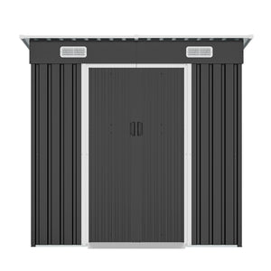 6x4ft Metal Shed with Sliding Door and Ventilation Vents
