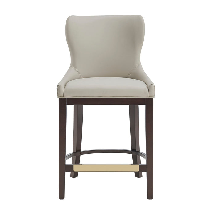 Blair Counter Stool with Backrest - White, Gray, or Black