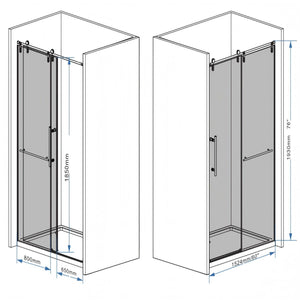 Frameless Sliding Bathtub Door With Frame