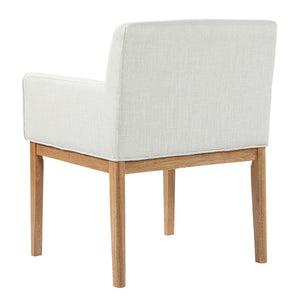 Modern Upholstered Dining Chair with Arms (Set of 2)