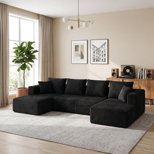 132.1 Inch Modular Sectional Sofa with Double Chaise