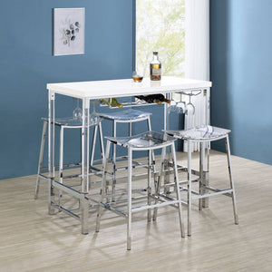 Staten - Backless Bar Stool (Set of 2) - Chrome