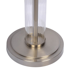 Echo - Table Lamp With On / Off Switch Clear Body Base - Clear / Silver / White