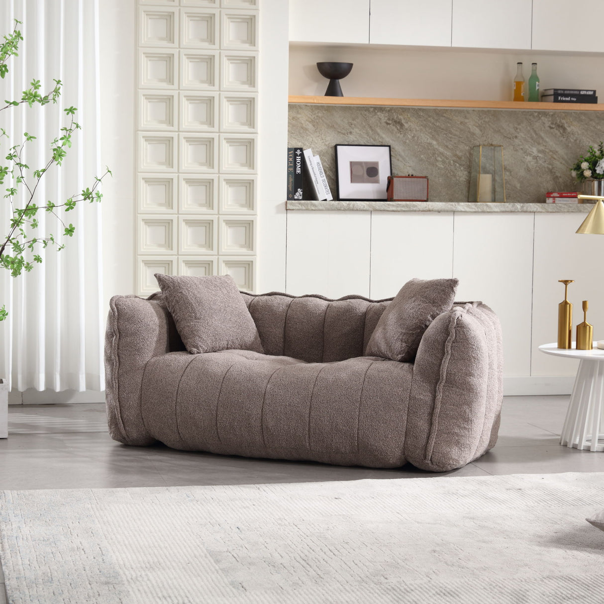 Cozy Beanbag Chair With High Resilience Foam Core For 2
