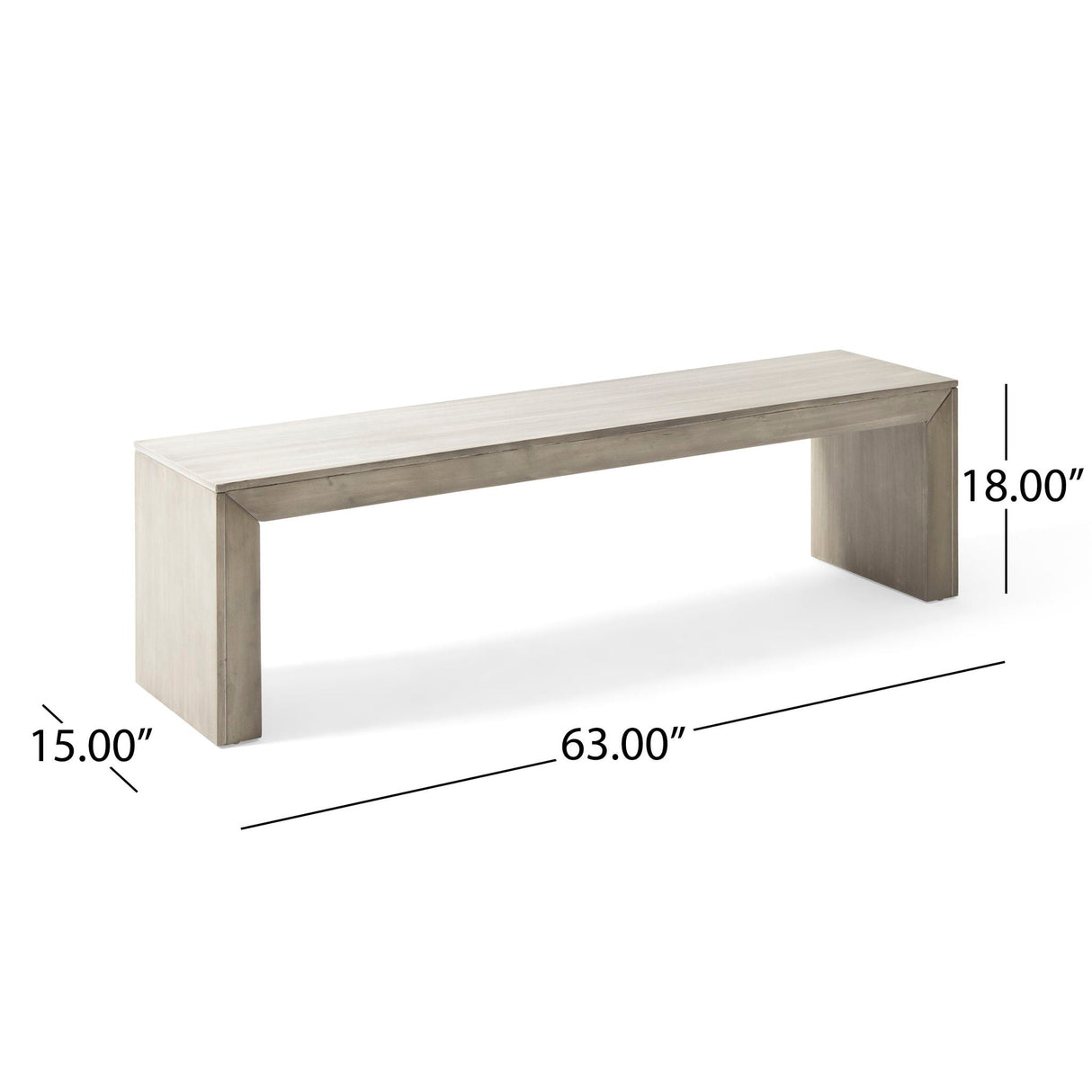 Acacia Wood Dining Bench, Farmhouse Style - Best Buy Furniture