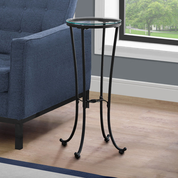 Accent Side Table, Plant Stand, Round, Contemporary & Modern - Black - Best Buy Furniture