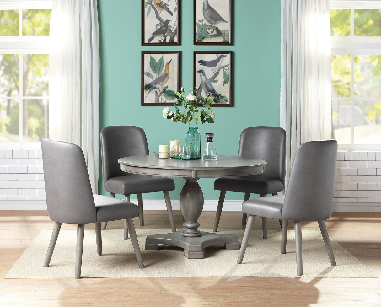 Waylon - 5 Pieces Dining Room Set - Gray / Oak - Best Buy Furniture
