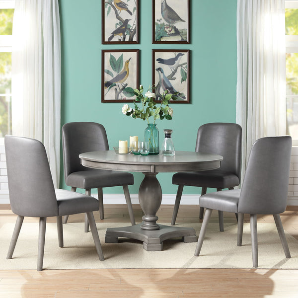 Waylon - 5 Pieces Dining Room Set - Gray / Oak - Best Buy Furniture