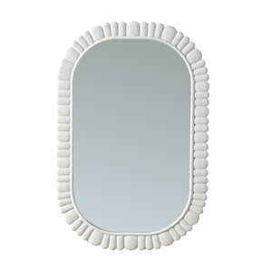24"x36" Oval Scalloped Wall Mirror