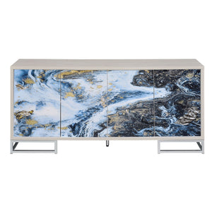 Liam - Marble Paint Console Cabinet - Multi - Best Buy Furniture