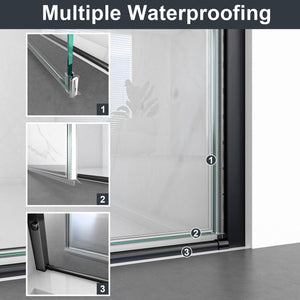 Semi Frameless Circular Pivot Shower Door With 1 / 4" Sgcc Tempered Glass