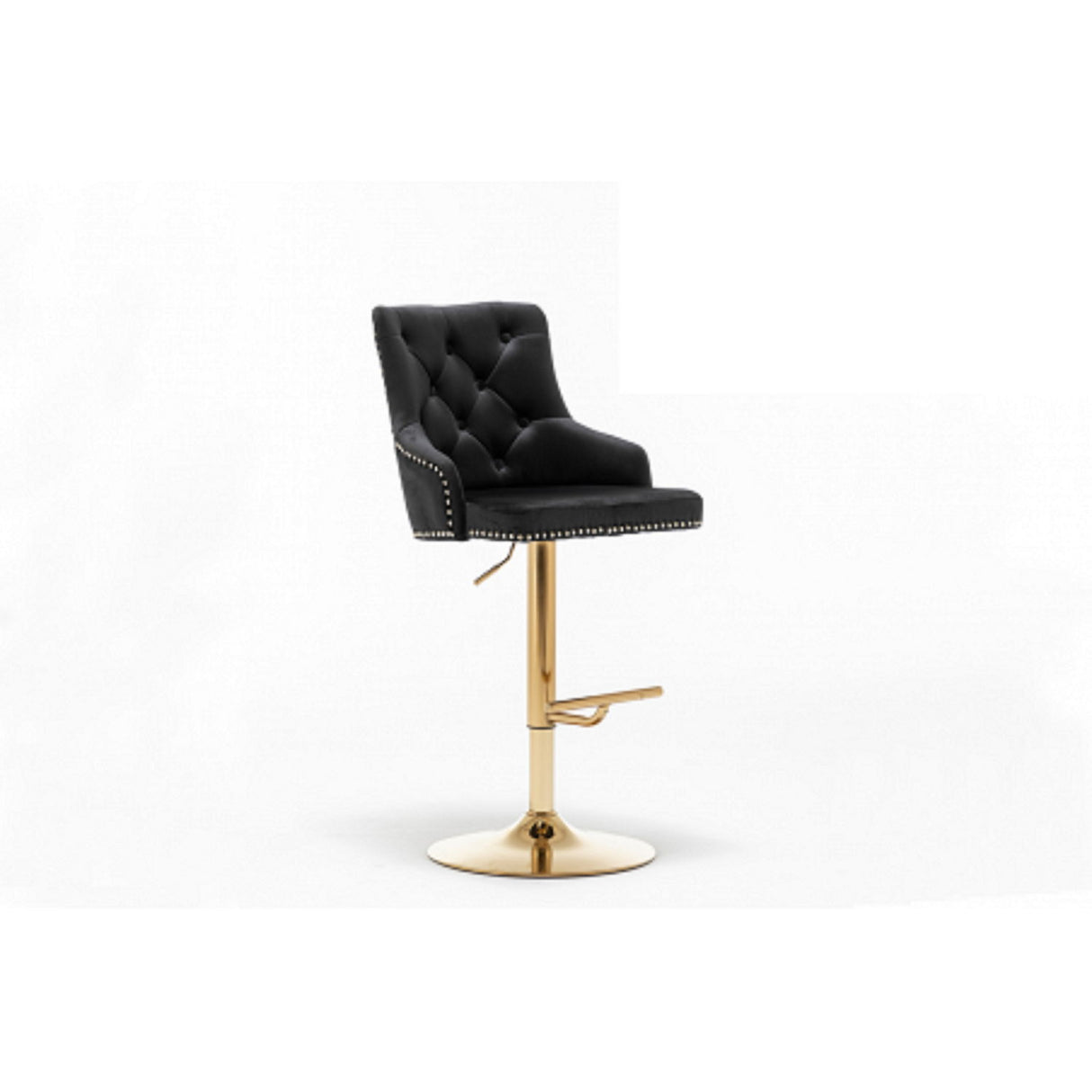 Adjustable Swivel Bar Stool With Nailhead Trim (Set of 2)