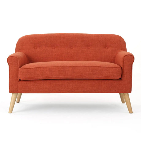 Classic Loveseat With Rolled Armrests And Button Tufting - Best Buy Furniture