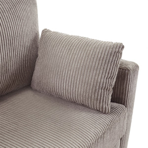 Sleeper Sofa With Foldable Mattress, USB Ports, Side Table & Storage Pocket