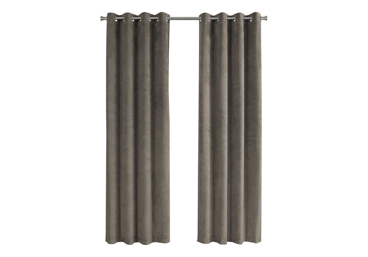 2 Pieces Set, Curtain Panel, Room Darkening, Grommet, Contemporary & Modern - Best Buy Furniture