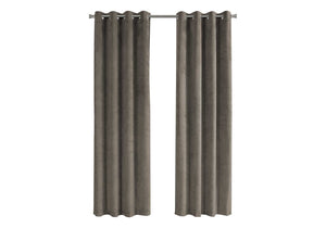 2 Pieces Set, Curtain Panel, Room Darkening, Grommet, Contemporary & Modern - Best Buy Furniture