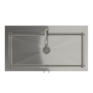 Modern Shaker All-In-One Laundry Utility Sink And Cabinet With Pull-Out Faucet