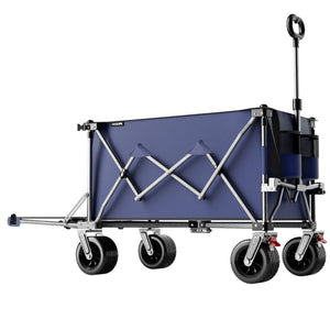 300L Heavy Duty Beach Wagon with Expandable Tailgate - Garden Cart