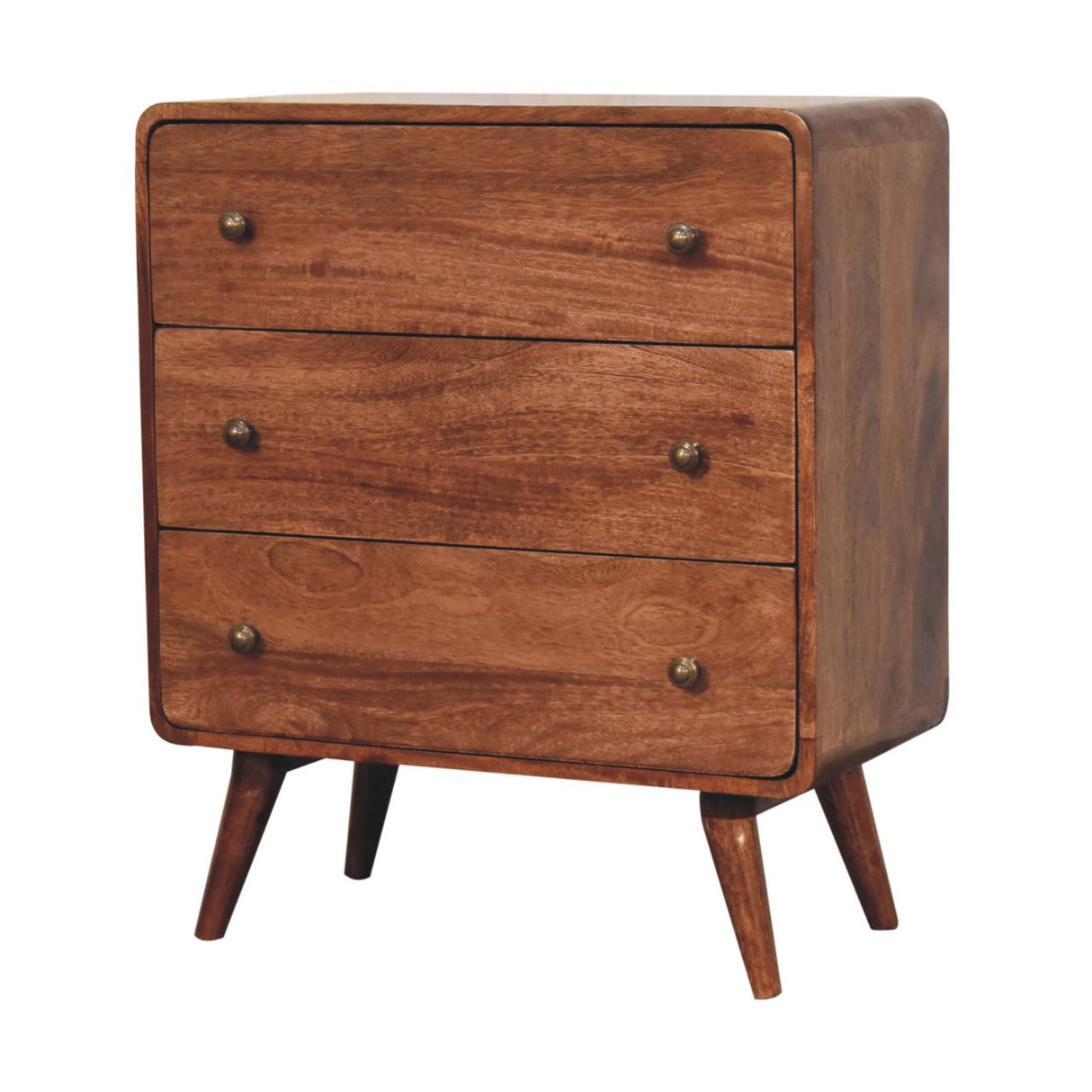 Solid Wood Curved Honey Dresser