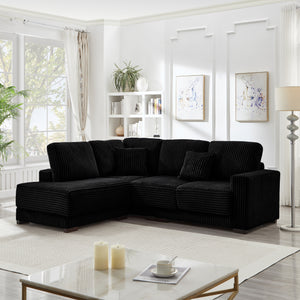 93" Sectional Sofa Couch with Reversible Chaise Lounge