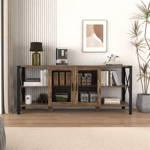 Industrial 80 Inch TV Stand for Living Room & Bedroom