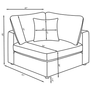 Rhette - Upholstered Sectional With Reversible Cushions