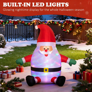 Inflatable Christmas Santa Claus with Rotating Magic Ball Light